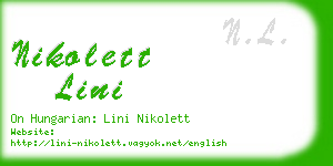 nikolett lini business card